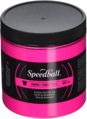 Speedball Fabric Screen Printing Ink, 8-Ounce, Fluorescent Blue in Saudi Arabia
