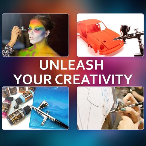 مجموعة فرشاة هوائية لاسلكية مع ضاغط، مجموعة ضاغط فرشاة هوائية لاسلكية محمولة للرسم والنماذج والفنون والوشم وفن الاظافر والوضع والمكياج والكيك وصالون الحلاقة ورسم التيشيرت والدباغة من العلامة التجارية in Kuwait