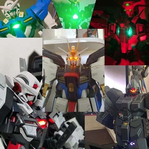 Yikko 5 قطع وحدات LED لمجموعات نماذج Gundam، مجموعة وحدة MG LED لـ Gundam 00 MG GN-X تضيء بعض نماذج Gundam ملحقات هواية هدية عيد الميلاد للأطفال (أبيض) in Saudi Arabia