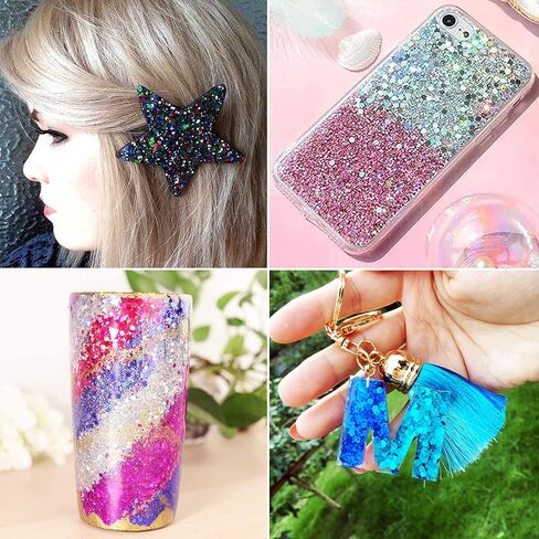 جليتر مكتنز ثلاثي الأبعاد 12 لونًا، YSMNDE 120 جرامًا من مستحضرات التجميل اللامعة للراتنج، وترتر الجسم، والشعر، والوجه، والأظافر، والنحيف، والأكواب، والرسم، وبطاقات المعايدة، وفنون حفلات المهرجانات والمزيد - 0.35 أونصة لكل منها in Kuwait