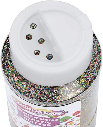 Colorations Extra-Safe Plastic Glitter Classroom Supplies Multicolor Variety Pack (Set of All 12) in Saudi Arabia