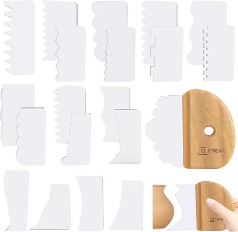 مجموعة ادوات تشكيل القدم الفخارية من الفخار بتصميم ضلع للقدم للفخار والسيراميك in Kuwait