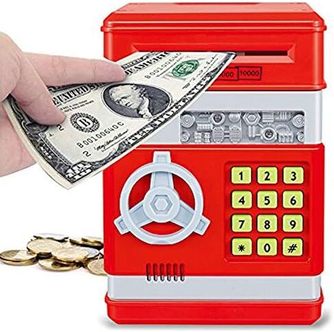 Liberty Imports Kids Piggy Bank Toy, Digital Password Key Money Safe for Cash Coin, Mini ATM Cash Coin Saving Toy for Children in Saudi Arabia