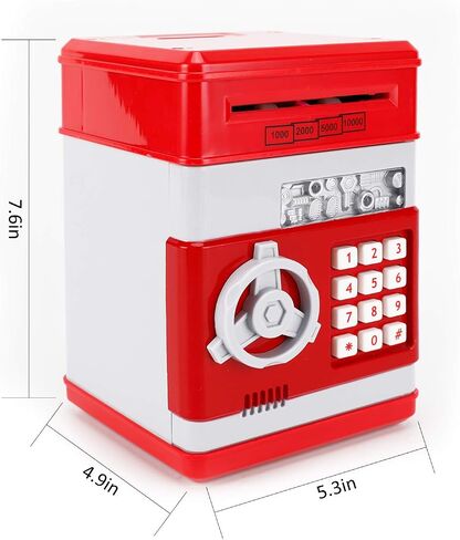 Liberty Imports Kids Piggy Bank Toy, Digital Password Key Money Safe for Cash Coin, Mini ATM Cash Coin Saving Toy for Children in Saudi Arabia