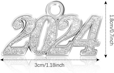 2025 Graduation Tassel Charm, Silver Year Charm, 2025 Tassel Charms for Graduation Cap, Silver 2025 Charms for Graduation Decorations, Graduation Charms 2025, Memorial Graduation Tassel Charm in Kuwait