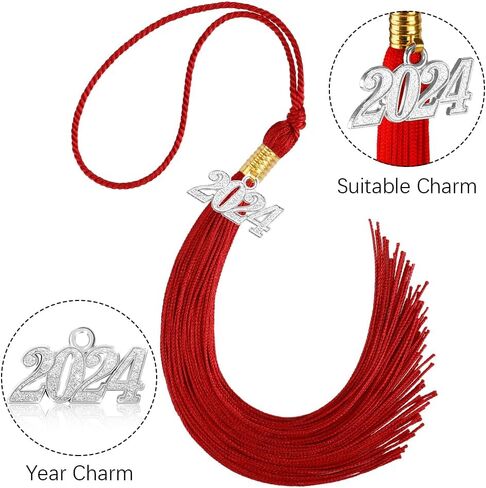 2025 Graduation Tassel Charm, Silver Year Charm, 2025 Tassel Charms for Graduation Cap, Silver 2025 Charms for Graduation Decorations, Graduation Charms 2025, Memorial Graduation Tassel Charm in Kuwait