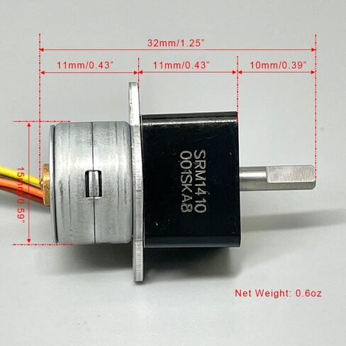 DC 5V 2-Phase 4-Wire Micro Stepper Motor Diameter 15mm 18 Degrees Full Metal Gearbox Precision Gear Motor Ratio 1:50 Mini Stepping Motor DIY for Robot Car Toy Model in Saudi Arabia