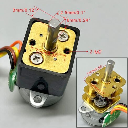 DC 5V 2-Phase 4-Wire Micro Stepper Motor Diameter 15mm 18 Degrees Full Metal Gearbox Precision Gear Motor Ratio 1:50 Mini Stepping Motor DIY for Robot Car Toy Model in Saudi Arabia
