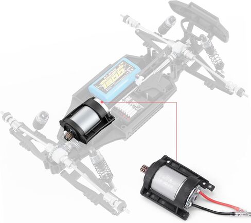 HAIBOXING 1/12TH Scale RC Cars Spare Parts, Remote Control Truck Brushed Motor 390 with Motor Pinion Apply to 903&905 (90125&90128) in Saudi Arabia