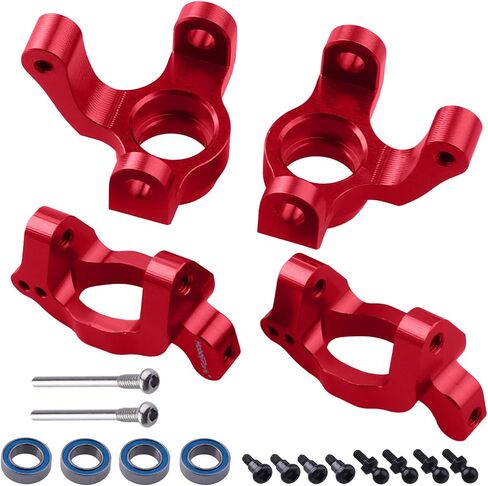 HobbyPark Aluminum Caster Blocks (c-hubs) & Steering Block Front Knuckles for Traxxas 1/18 LaTrax Teton Desert Prerunner Rally, Replace Parts 7532 (Green) in Saudi Arabia