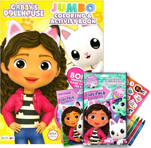 Bundle of 6 Coloring Activity Books for Girls Ages 3-6 - Assorted Licensed Bulk Coloring Book Set for Kids Featuring Gabby’s Dollhouse, Peppa Pig and More in Saudi Arabia