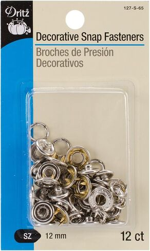 Dritz 125-S-65 Decorative Circle Snap Fasteners, 12mm, 12-Count in Saudi Arabia