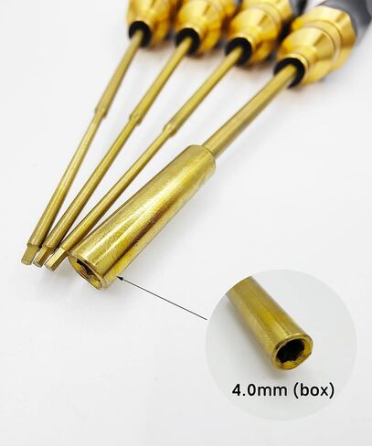 VICRAZZE RC سيارة أداة مجموعة 1.27 مللي متر 1.3 مللي متر 1.5 مللي متر 4.0 مللي متر (صندوق) التيتانيوم مسدس مفك RC إصلاح وجع أدوات عدة ل محوري SCX24 4 قطعة in Kuwait