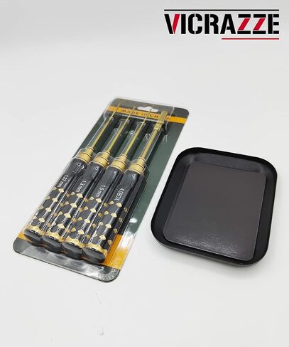 VICRAZZE RC سيارة أداة مجموعة 1.27 مللي متر 1.3 مللي متر 1.5 مللي متر 4.0 مللي متر (صندوق) التيتانيوم مسدس مفك RC إصلاح وجع أدوات عدة ل محوري SCX24 4 قطعة in Kuwait
