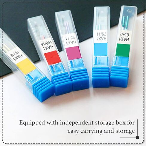 تشاومنجيا 120 قطعة من ابر ماكينة الخياطة ذات النقاط العادية العالمية، متوافقة مع سينجر وبراذر وجانوم وفارماكس بمقاسات 65/9، 75/11، 90/14، 100/16، 110/18 (5 الوان) in Kuwait