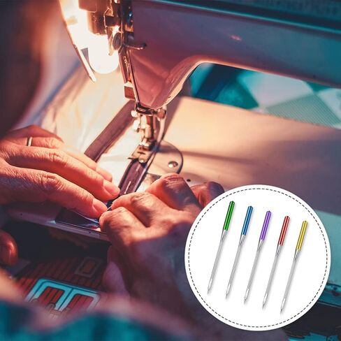 تشاومنجيا 120 قطعة من ابر ماكينة الخياطة ذات النقاط العادية العالمية، متوافقة مع سينجر وبراذر وجانوم وفارماكس بمقاسات 65/9، 75/11، 90/14، 100/16، 110/18 (5 الوان) in Kuwait