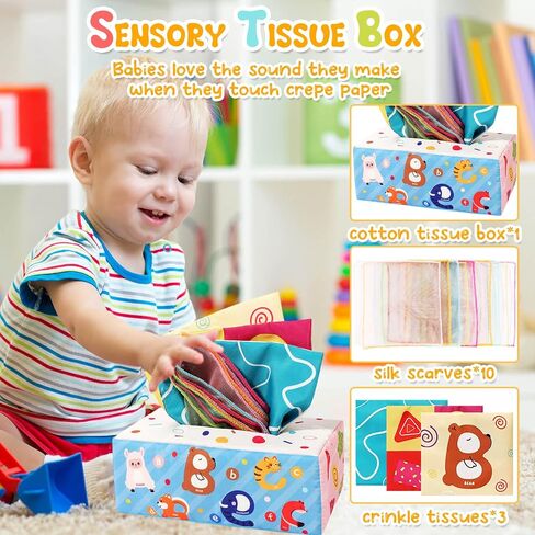 Baby Toys for 12-18 Months, Montessori Toys for 1 Year Old | Shape Sorter, Stacking Rings, Sensory Baby Blocks, Educational Montessori Toys for 12+ Months, Neutral Baby Birthday Gift Set in Kuwait