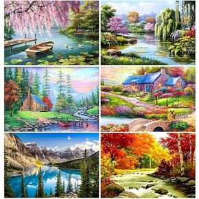 12 حزمة مجموعات اللوحة الماسية للبالغين، الماس الفن الطيور الحيوانات HD قماش DIY 5D الحفر الكامل جولة كريستال حجر الراين جوهرة الفنون النقاط الماس الطلاء الحرفية لديكور جدار المنزل الجديد - 12 × 12 بوصة × 12 قطعة in Kuwait