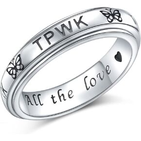 HOOHWE Anxiety Ring for Women, S925 Sterling Silver Fidget Rings for Anxiety for Women Spinner Rings Anxiety Fidget Jewelry Ring Boredom ADHD Autism Rings for Women Men Teens
