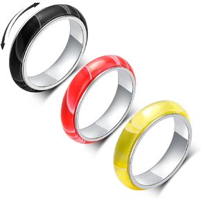 OreilleStar Anxiety Ring for Women Spinner Ring Titanium Stainless Steel Fidget Ring Men 6mm Width With Dog Paw Kitty Cat Face Evil Eye Pattern Spinning Outer Band Size 6 7 8 9 10 in Kuwait