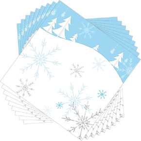 40Pcs Christmas Snowflake Party Napkins Christmas Snowflake Theme Party Paper Napkins Disposable Party Napkins Set Christmas Snowflake Paper Luncheon Napkins Christmas Snowflake Theme Party Supplies in Kuwait