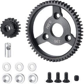 MOHERO Metal Spur Gear 32P 18T 56T Transmission Gears for 1/10 Slash 2wd Rustler Stampede Telluride RC Car in Saudi Arabia