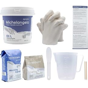 Michelangelo Hands Casting Kit Couples. Plaster Hands Casting Set. Original Gift idea for Couples, Friends and Families. Made in Italy. in Saudi Arabia