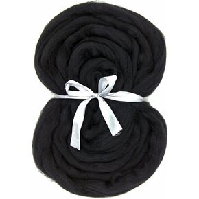Merino Wool Roving Top - 21um Needle Felting DIY Craft Materials (-3.5OZ) (BleachWhite)