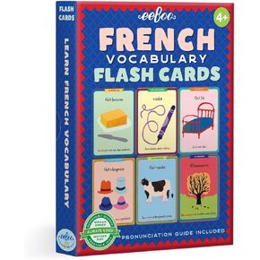 eeBoo: French Vocabulary Flash Cards, 56 Cards Included in The Set, Durable and Easy to Use, Pronunciation Guide Included, for Ages 4 and up