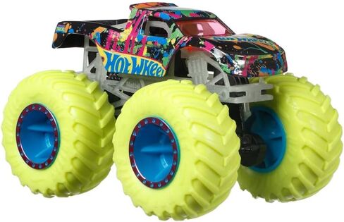 Hot Wheels 2022 Monster Trucks 1:64 Scale Diecast Glow in The Dark Podium Crasher in Saudi Arabia