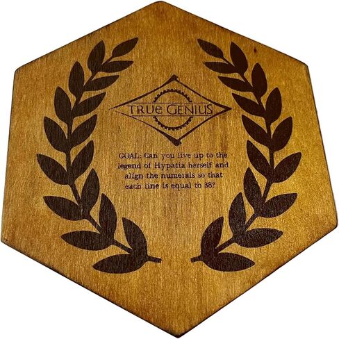 True Genius: Hypatian Enigma - A Number Based Roman Mystery, Roman Numeral Brainteaser, Wooden Puzzle, Difficulty Level 5, Project Genius, Ages 8 + in Saudi Arabia