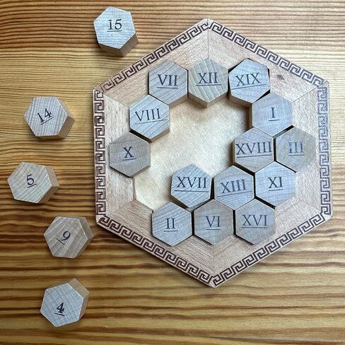 True Genius: Hypatian Enigma - A Number Based Roman Mystery, Roman Numeral Brainteaser, Wooden Puzzle, Difficulty Level 5, Project Genius, Ages 8 + in Saudi Arabia