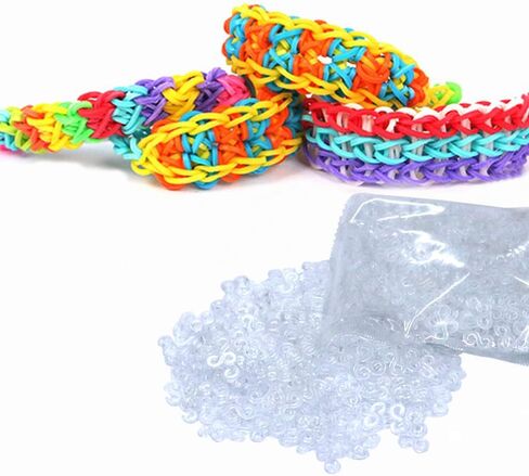 1600 قطعة من المشابك المطاطية، مشابك بخطاف لسوار مطاط، وصلات مطاطية ممتازة قابلة لإعادة التعبئة، طقم إكسسوارات صناعة يدوية يدوية يدوية (أبيض) in Kuwait