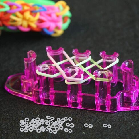 1600 قطعة من المشابك المطاطية، مشابك بخطاف لسوار مطاط، وصلات مطاطية ممتازة قابلة لإعادة التعبئة، طقم إكسسوارات صناعة يدوية يدوية يدوية (أبيض) in Kuwait