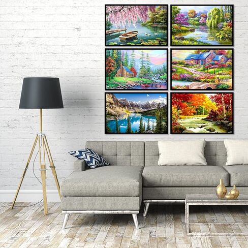 12 حزمة مجموعات اللوحة الماسية للبالغين، الماس الفن الطيور الحيوانات HD قماش DIY 5D الحفر الكامل جولة كريستال حجر الراين جوهرة الفنون النقاط الماس الطلاء الحرفية لديكور جدار المنزل الجديد - 12 × 12 بوصة × 12 قطعة in Kuwait