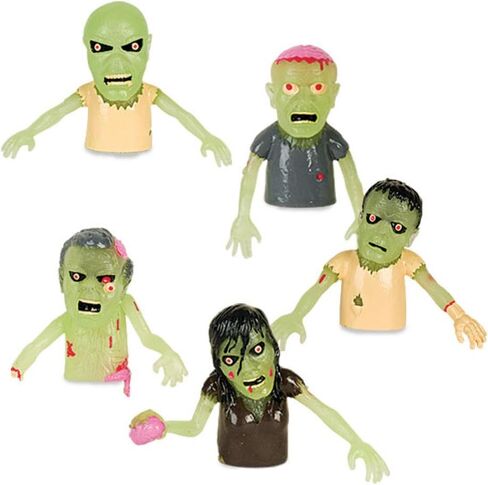 Set of 5 Glow in the Dark Zombie Finger Puppets Halloween Zombies in Saudi Arabia