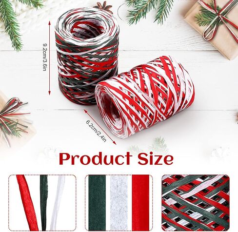 6 Roll Christmas Polyester Mesh Ribbon with Metallic Foil for DIY Projects, Wreaths, Party Decor and Wrapping Crafts - 6 Inch x 30 Feet in White, Red and Green in Saudi Arabia