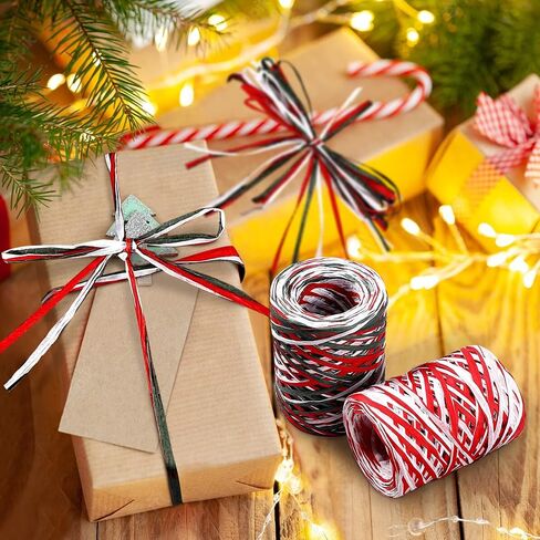 6 Roll Christmas Polyester Mesh Ribbon with Metallic Foil for DIY Projects, Wreaths, Party Decor and Wrapping Crafts - 6 Inch x 30 Feet in White, Red and Green in Saudi Arabia