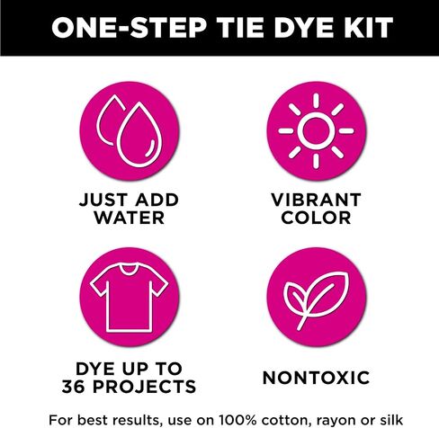 Tulip One-Step Tie-Dye Kit Tulip Fabric 36028 Fdy Super Big 12-Color Tie Dye Kit Bundle, As Detailed in Saudi Arabia