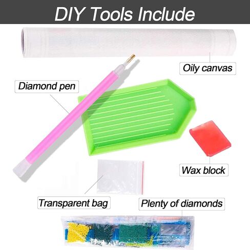 Jungobiu 5D الماس الطلاء مجموعات الحصان، DIY الماس الفن مجموعات الحيوانات الطلاء مع الماس جولة كامل حفر كريستال حجر الراين التطريز تستخدم لتزيين الجدار مكتب المنزل 12 × 16 بوصة (30 × 40 سم) in Kuwait