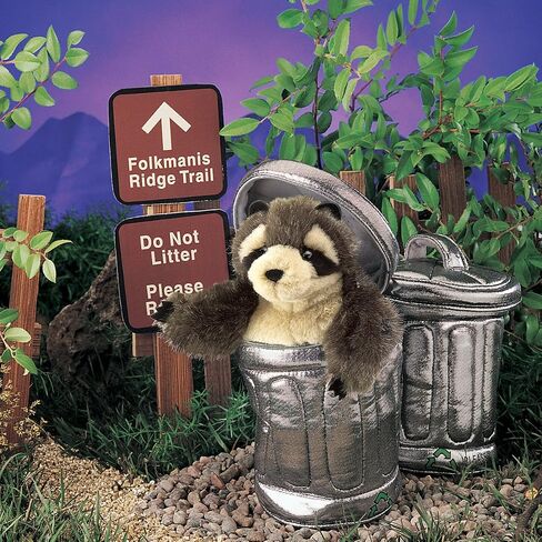 Folkmanis Raccoon In Garbage Can Hand Puppet in Saudi Arabia