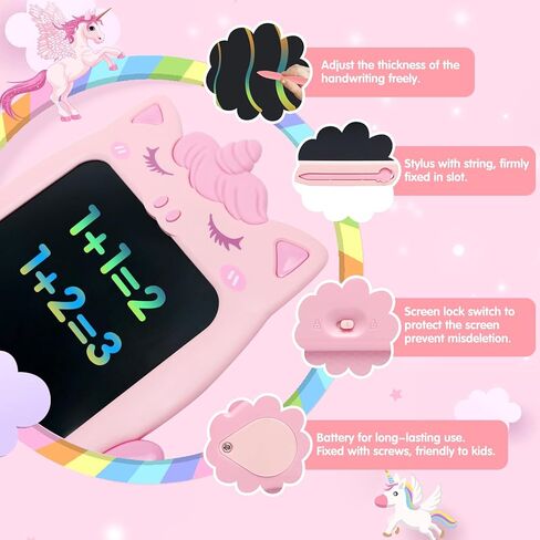 ألعاب للفتيات بعمر 1 2 3 سنوات، كمبيوتر لوحي للكتابة LCD للأطفال، ألعاب للأطفال الصغار بعمر 2-4 سنوات لوح رسم، لوحة خربش قابلة لإعادة الاستخدام قابلة للمسح للفتيات من سن 6 إلى 8 سنوات، ألعاب تعليمية لهدايا عيد الميلاد in Kuwait