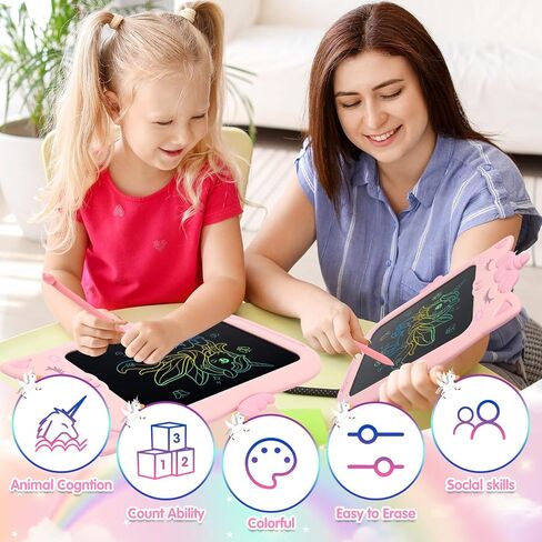 ألعاب للفتيات بعمر 1 2 3 سنوات، كمبيوتر لوحي للكتابة LCD للأطفال، ألعاب للأطفال الصغار بعمر 2-4 سنوات لوح رسم، لوحة خربش قابلة لإعادة الاستخدام قابلة للمسح للفتيات من سن 6 إلى 8 سنوات، ألعاب تعليمية لهدايا عيد الميلاد in Kuwait