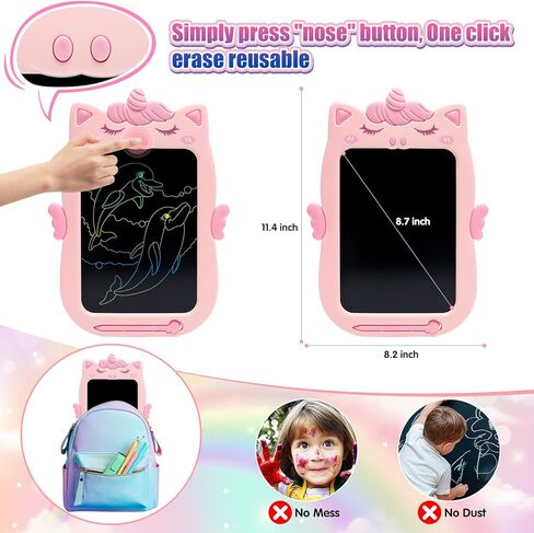 ألعاب للفتيات بعمر 1 2 3 سنوات، كمبيوتر لوحي للكتابة LCD للأطفال، ألعاب للأطفال الصغار بعمر 2-4 سنوات لوح رسم، لوحة خربش قابلة لإعادة الاستخدام قابلة للمسح للفتيات من سن 6 إلى 8 سنوات، ألعاب تعليمية لهدايا عيد الميلاد in Kuwait