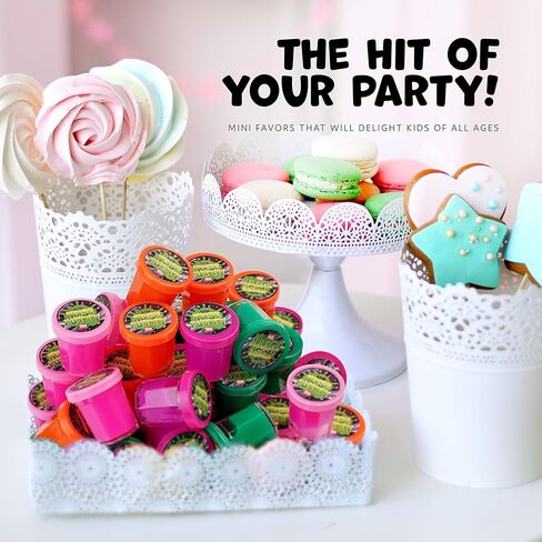 هدايا الحفلات للأطفال - عبوة من 48 قطعة من السلايم للحفلات الكبيرة - 1.5 بوصة - معجون ضوضاء صغير بألوان نيون متنوعة - ألعاب كبيرة - حشوات للجوارب - وهدايا حفلات أعياد الميلاد - عبوة كبيرة مكونة من 4 دزينة in Kuwait