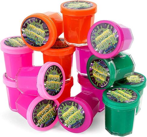 هدايا الحفلات للأطفال - عبوة من 48 قطعة من السلايم للحفلات الكبيرة - 1.5 بوصة - معجون ضوضاء صغير بألوان نيون متنوعة - ألعاب كبيرة - حشوات للجوارب - وهدايا حفلات أعياد الميلاد - عبوة كبيرة مكونة من 4 دزينة in Kuwait