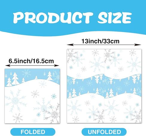 40Pcs Christmas Snowflake Party Napkins Christmas Snowflake Theme Party Paper Napkins Disposable Party Napkins Set Christmas Snowflake Paper Luncheon Napkins Christmas Snowflake Theme Party Supplies in Kuwait