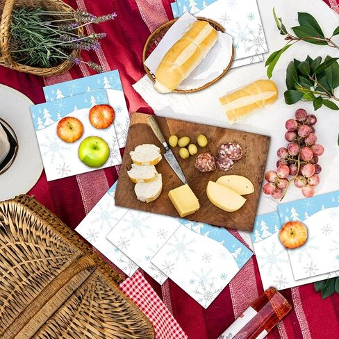 40Pcs Christmas Snowflake Party Napkins Christmas Snowflake Theme Party Paper Napkins Disposable Party Napkins Set Christmas Snowflake Paper Luncheon Napkins Christmas Snowflake Theme Party Supplies in Kuwait