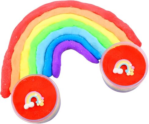 سلايم معطر بألوان قوس قزح، ناعم وغير لزج، لعبة تخفيف التوتر للفتيات والفتيان، سحابة ملونة للأطفال في حفلات عيد الفصح in Kuwait