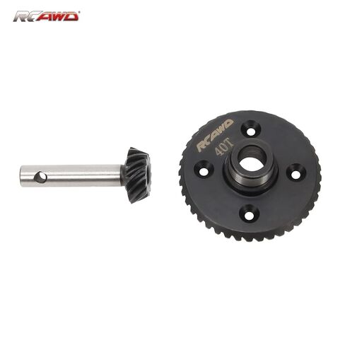 RCAWD 40T Ring Gear & 14T Pinion Gear Front & Rear for 1/10 Losi Baja Rey Upgrades LOS03020V2, Super Heavy Duty 40CrMo Hop Ups Parts for #LOS232008 Black in Saudi Arabia